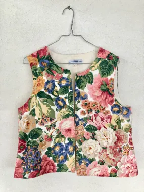 Floral Print Cotton Vest