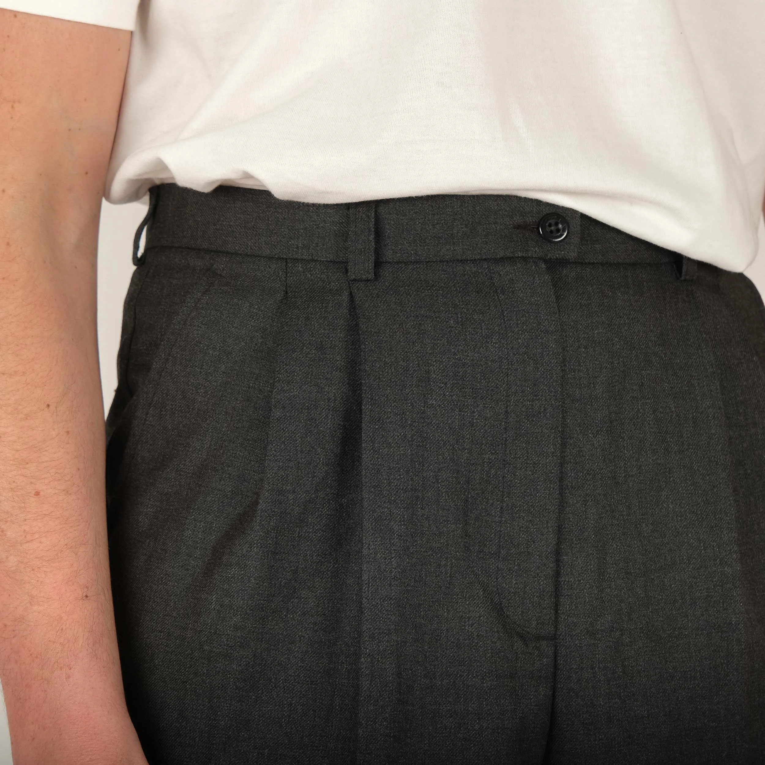 FRENCH CHARCOAL TAILOR PANTS