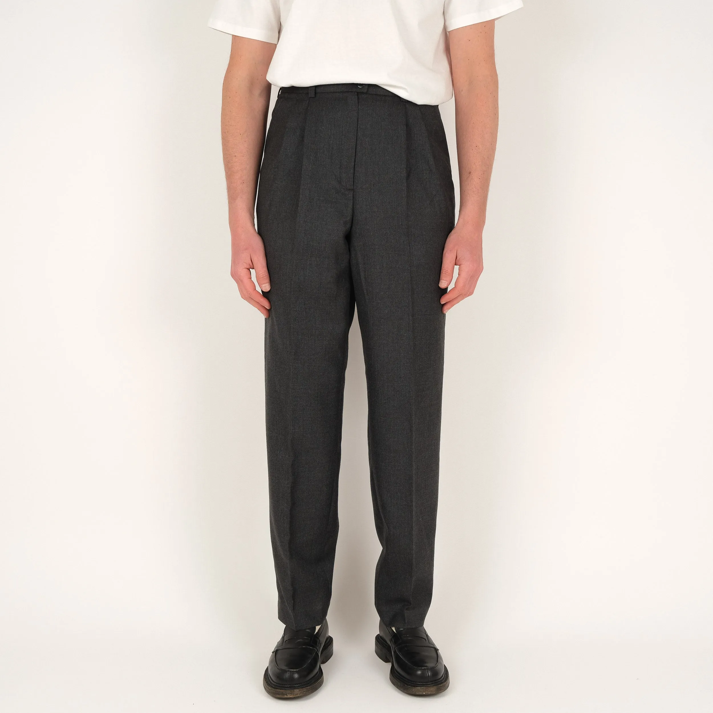 FRENCH CHARCOAL TAILOR PANTS