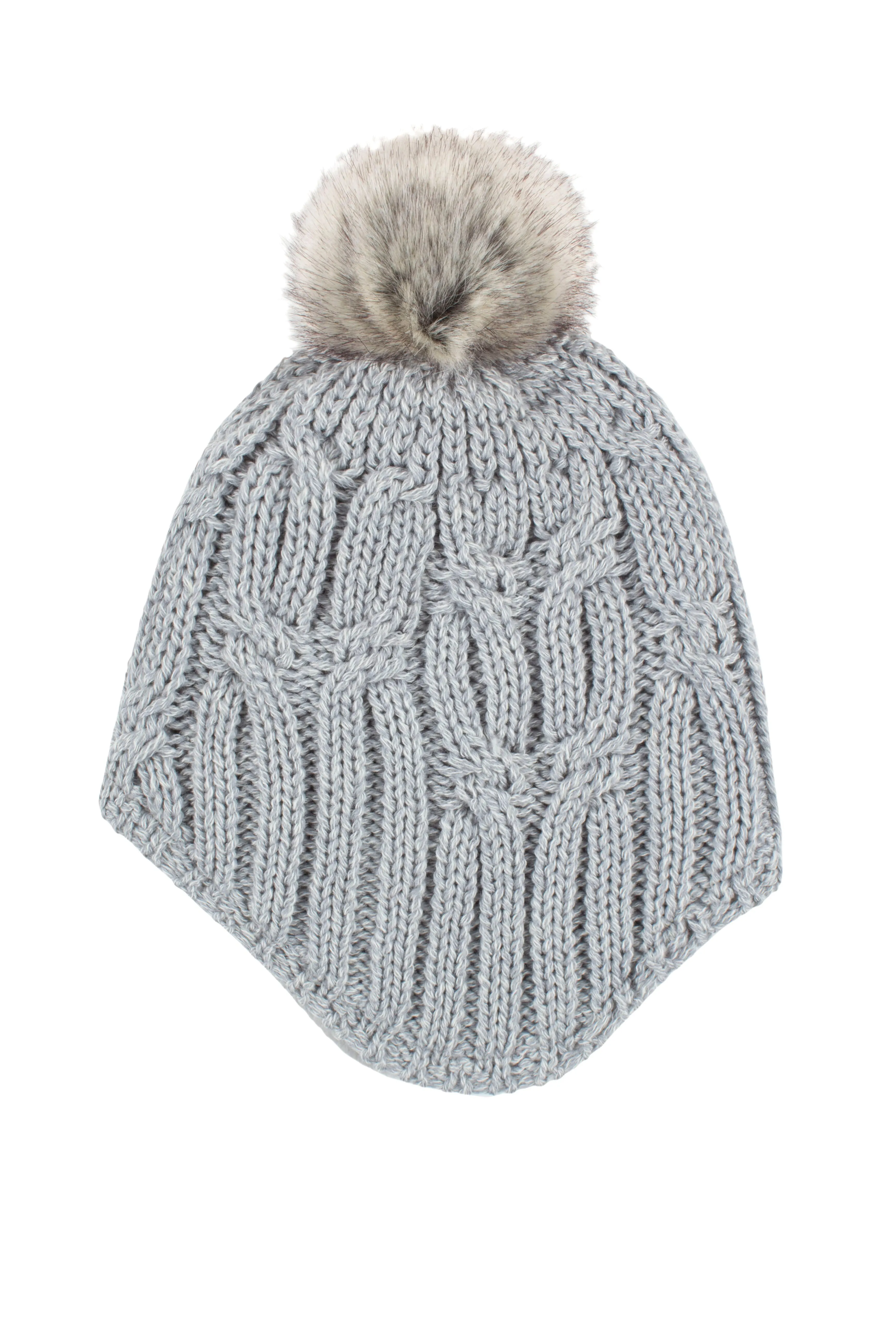 Girls Frigid Cosy Ear Hat w/ Pom Pom