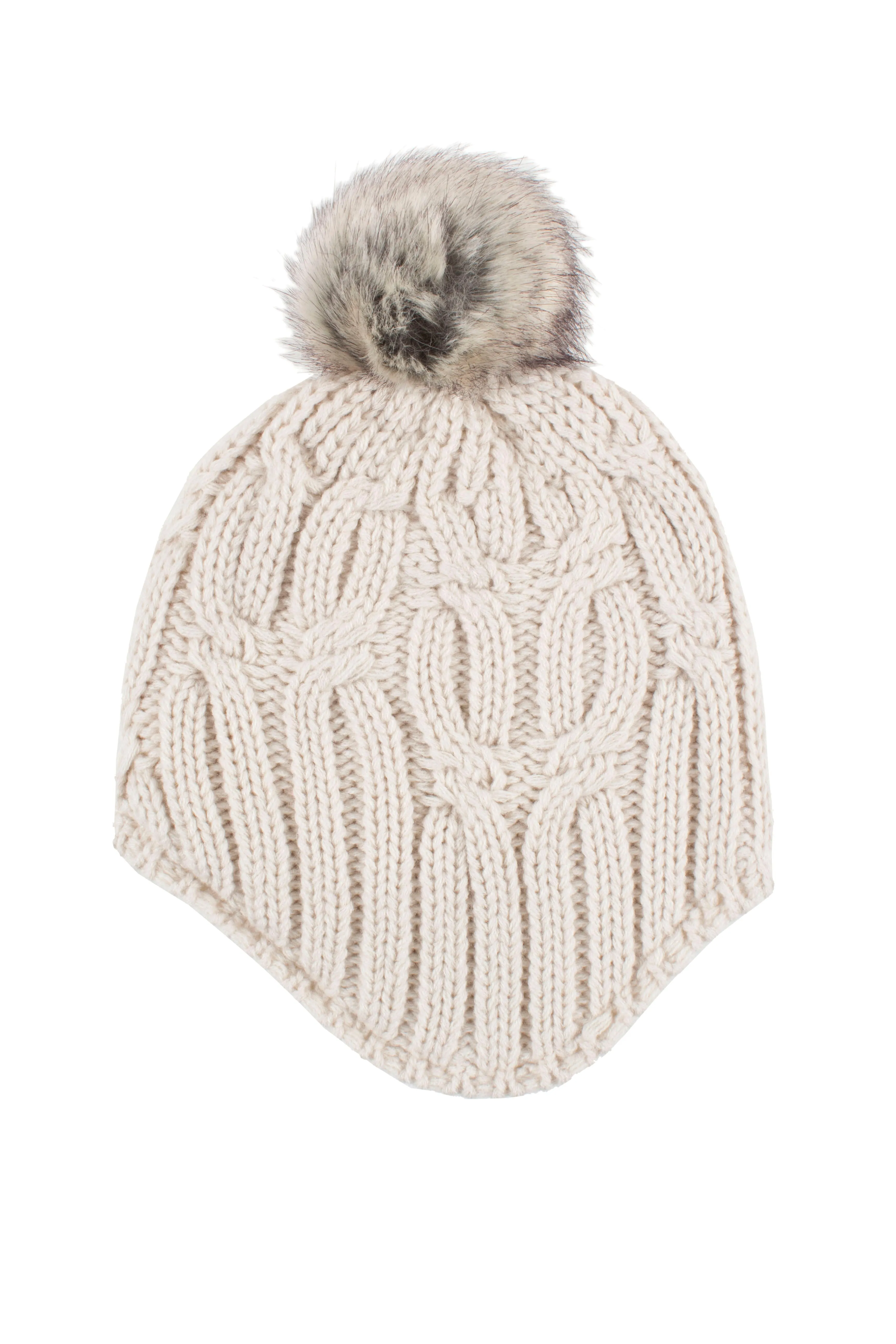 Girls Frigid Cosy Ear Hat w/ Pom Pom