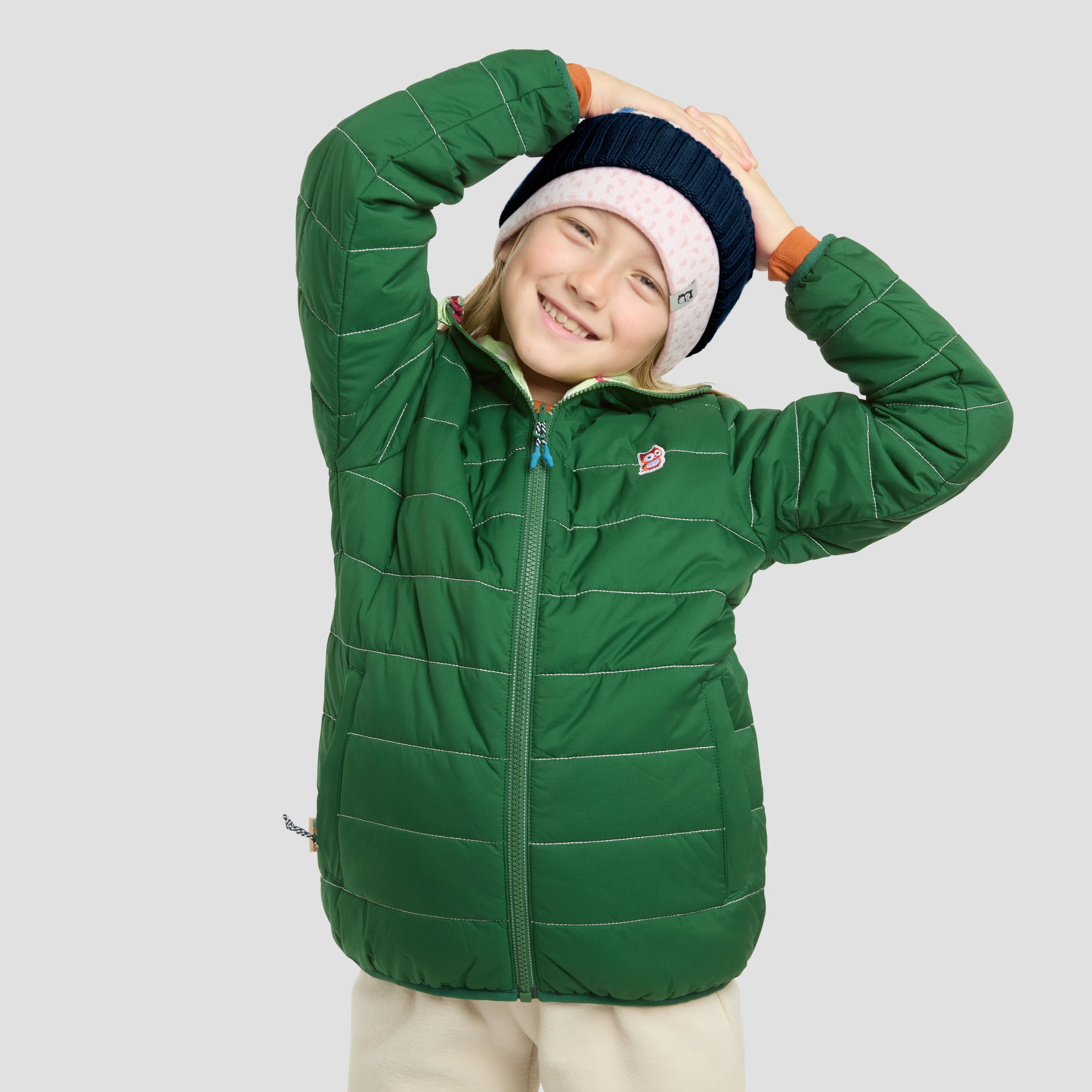 Glow reversible PrimaLoft jacket "Legna polka"