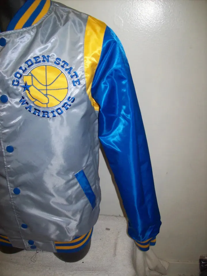 GOLDEN STATE WARRIORS REVERSIBLE Satin Jacket-002