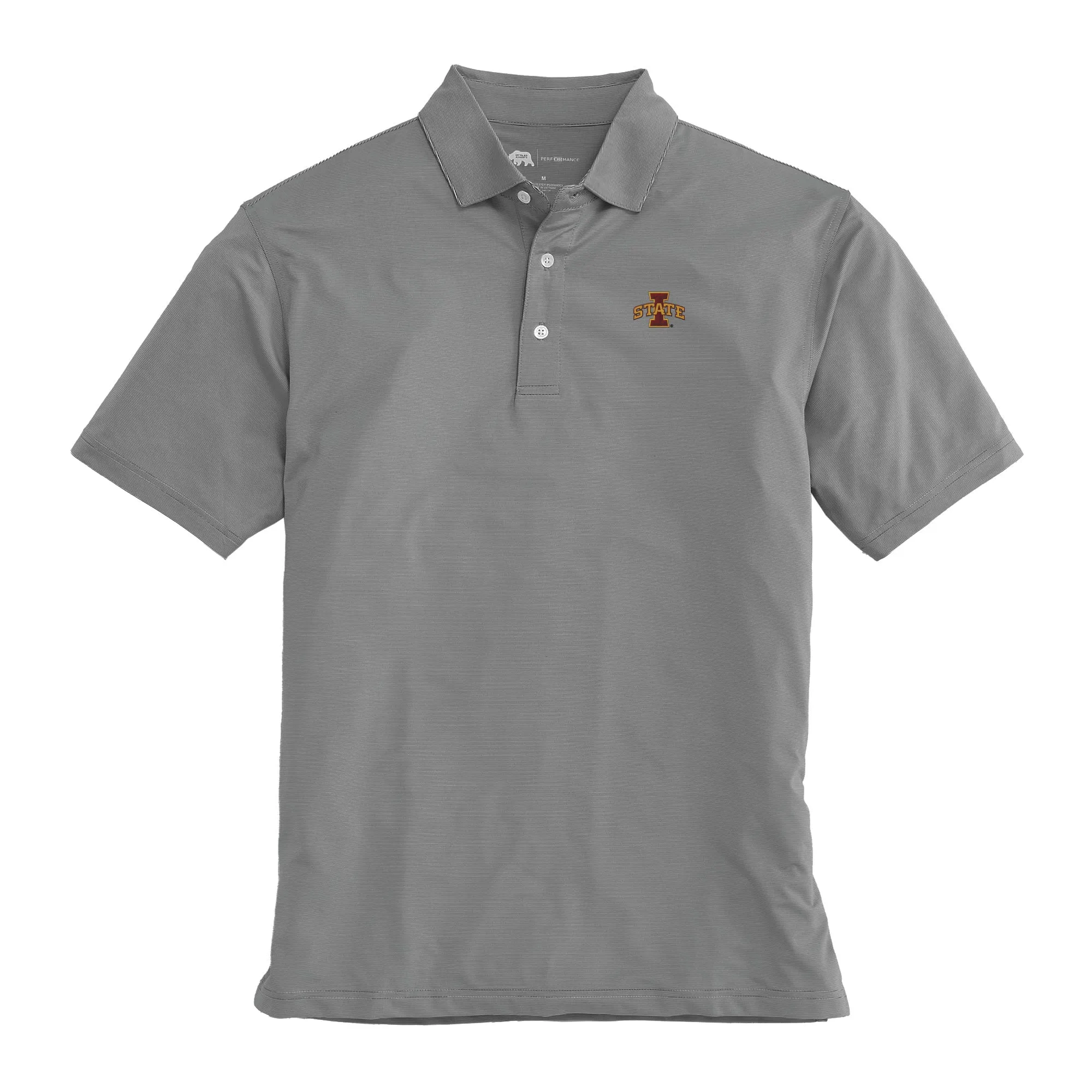 Hairline Stripe Iowa State Performance Polo - Nine Iron