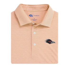 Hairline Stripe UTSA Performance Polo - Orange