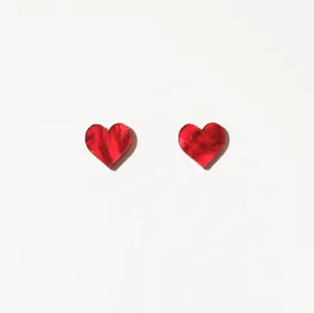 Heart Stud Earrings in Love Potion