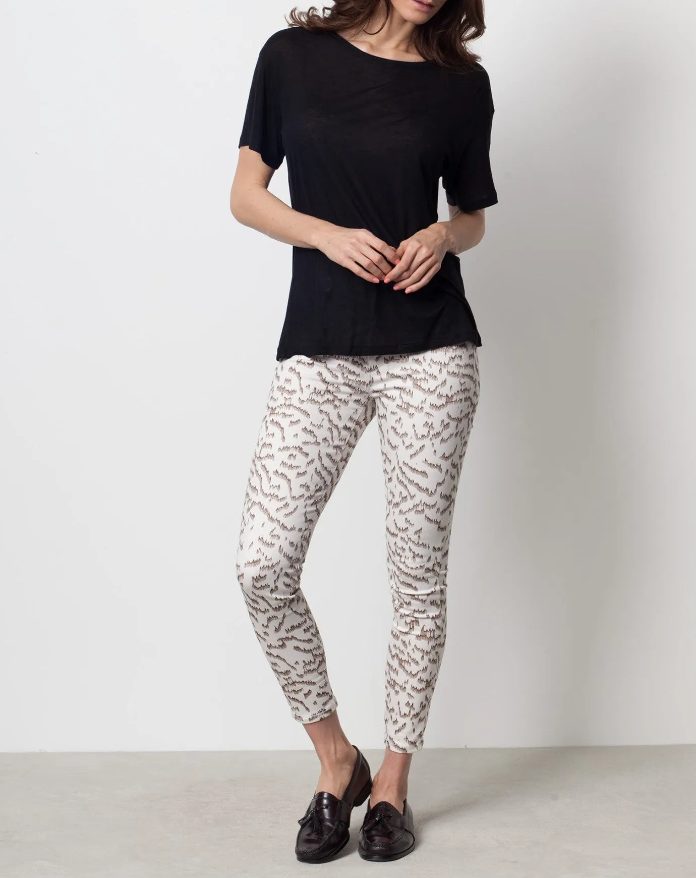 Hi Rise Skinny Jean in Cream Aurora