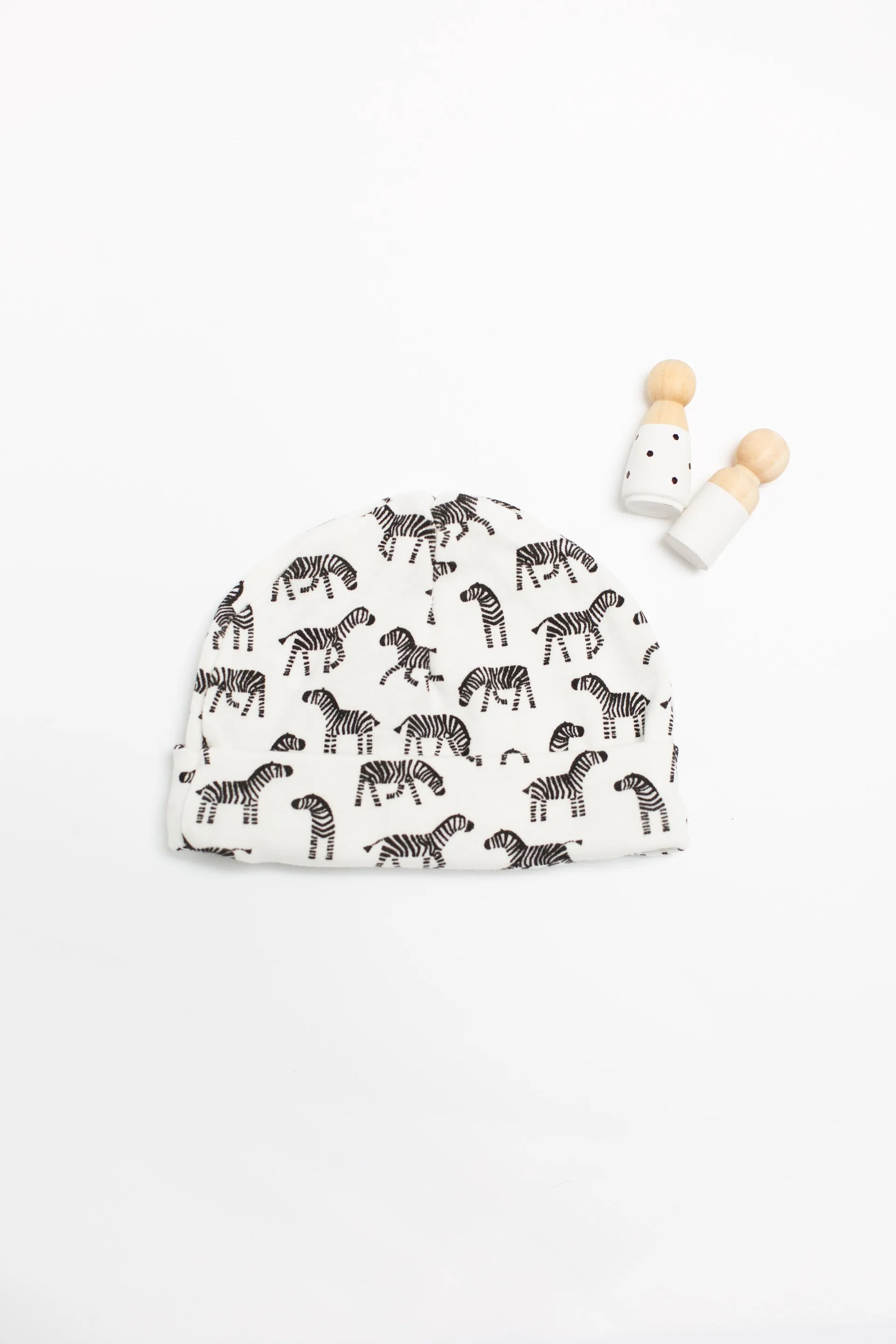 Incubator Vest & Round Hat Set, Little Zebras, 100% Organic Cotton