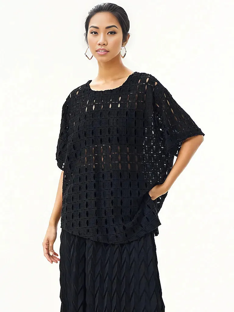 Irregular Design Net T-Shirt