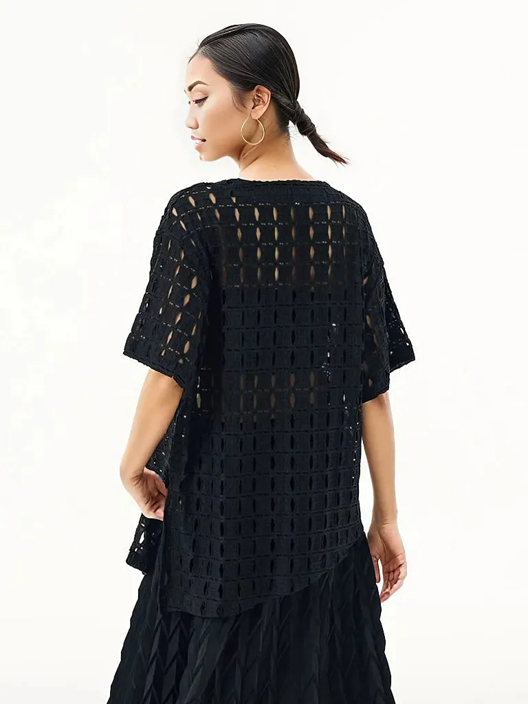 Irregular Design Net T-Shirt