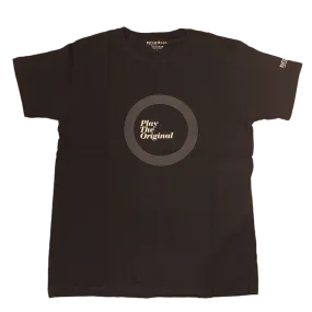 Istanbul Agop T Shirt "PLAY THE ORIGINAL" (CREAM LOGO) BLACK T-Shirt