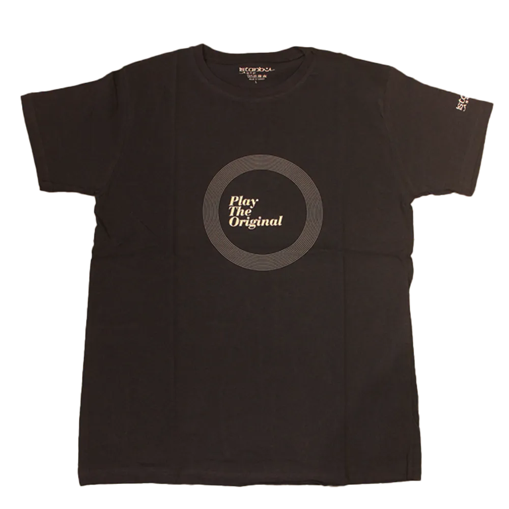 Istanbul Agop T Shirt "PLAY THE ORIGINAL" (CREAM LOGO) BLACK T-Shirt