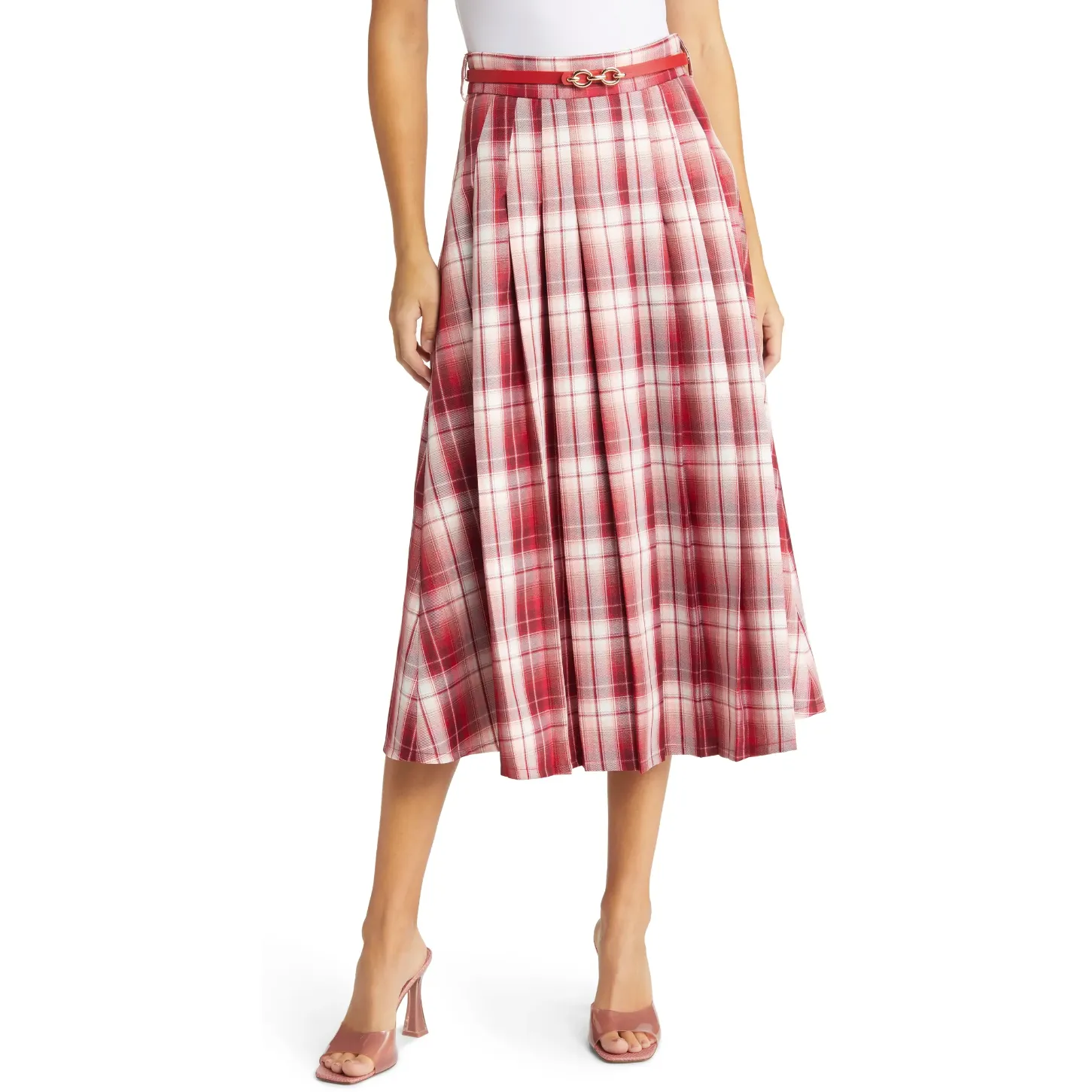 Jess Plaid Pleated Skirt