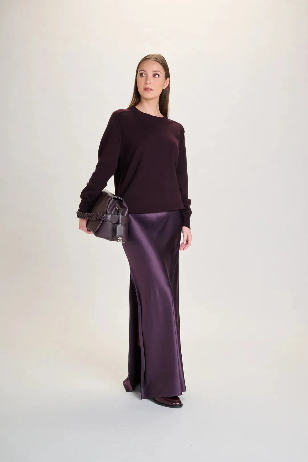 JOELLE LONG SKIRT PLUM - MARCH23