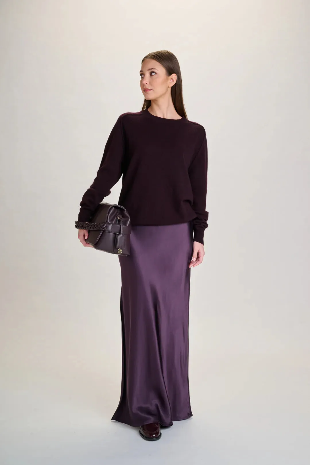 JOELLE LONG SKIRT PLUM - MARCH23