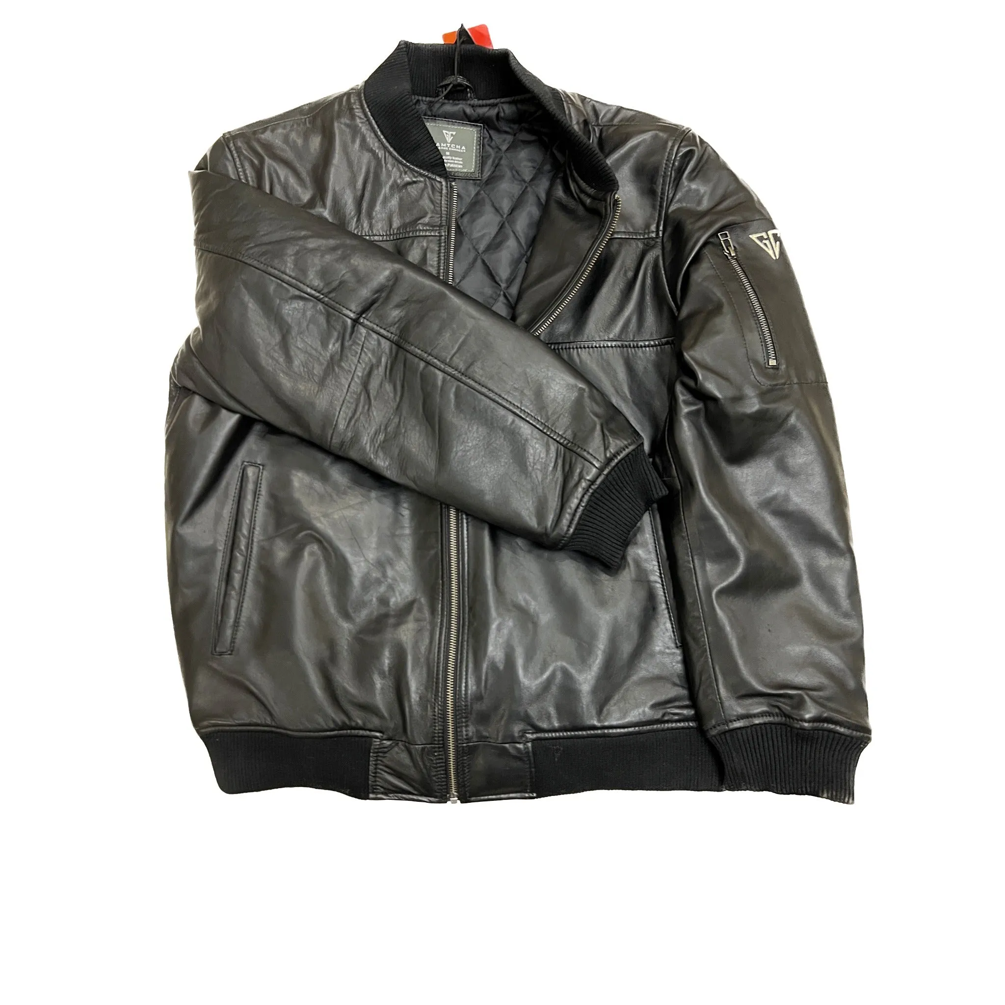 Lambskin Leather Bomber Jacket 4M