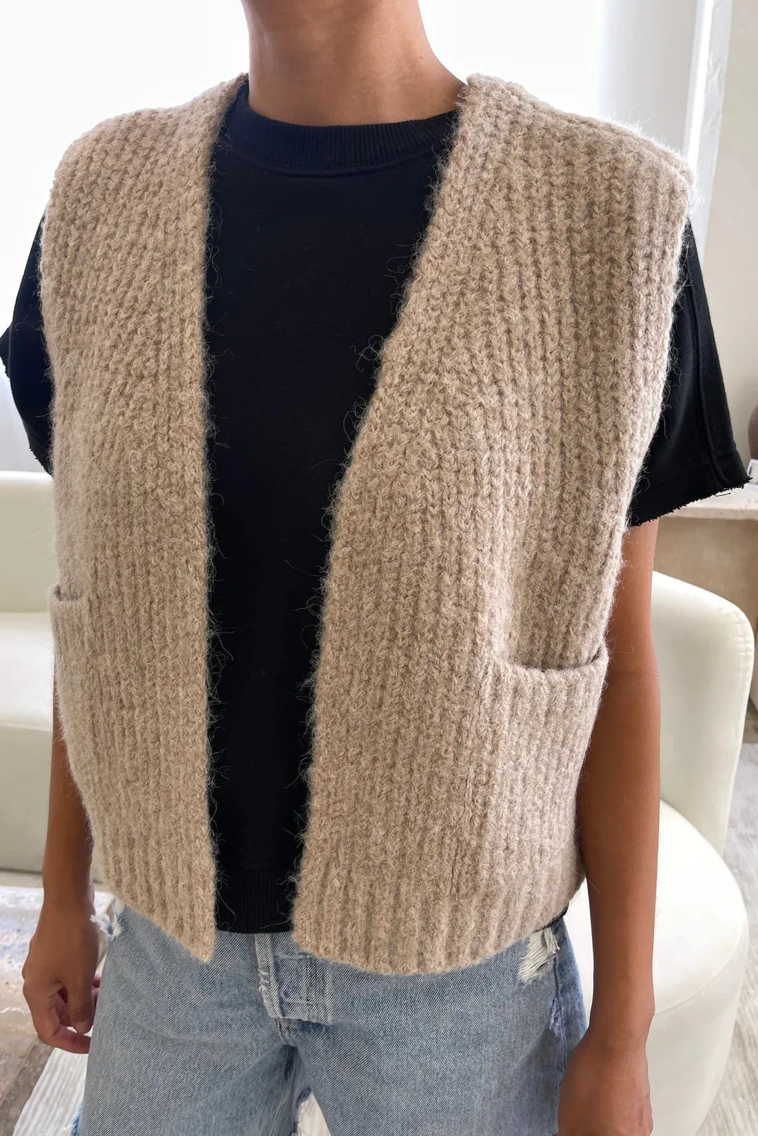 Le Bon Shoppe - Alpaca Grandpa Vest | Oatmeal