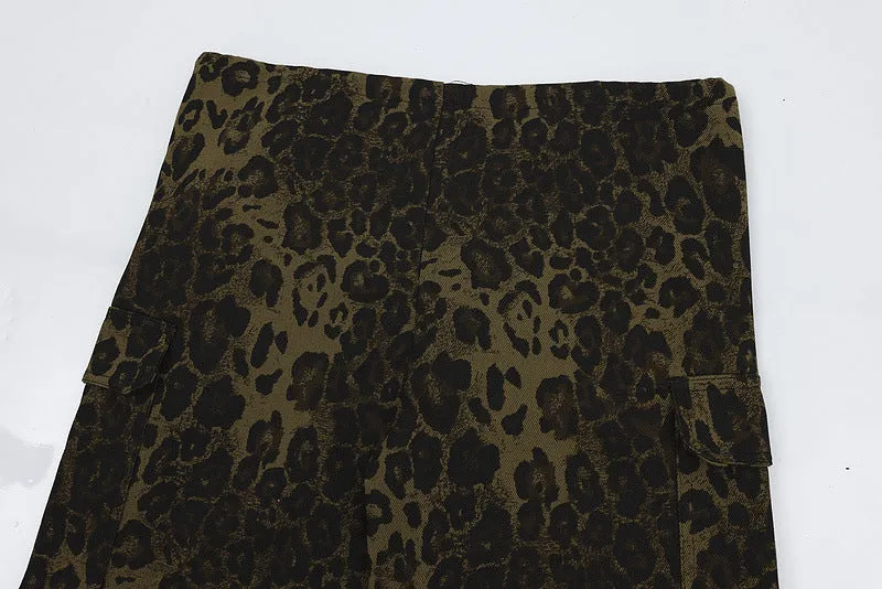 Leopard | Loose Drawstring Jeans