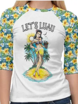 Lets Luau 3/4 Raglan Tshirt