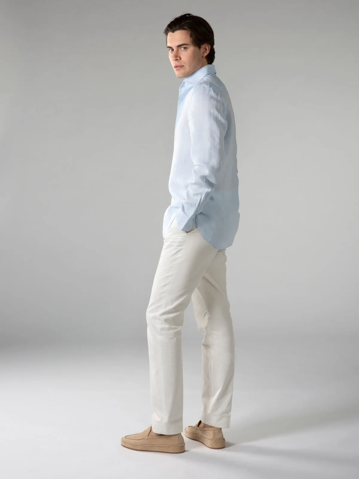 Light Blue Linen Seaside Shirt