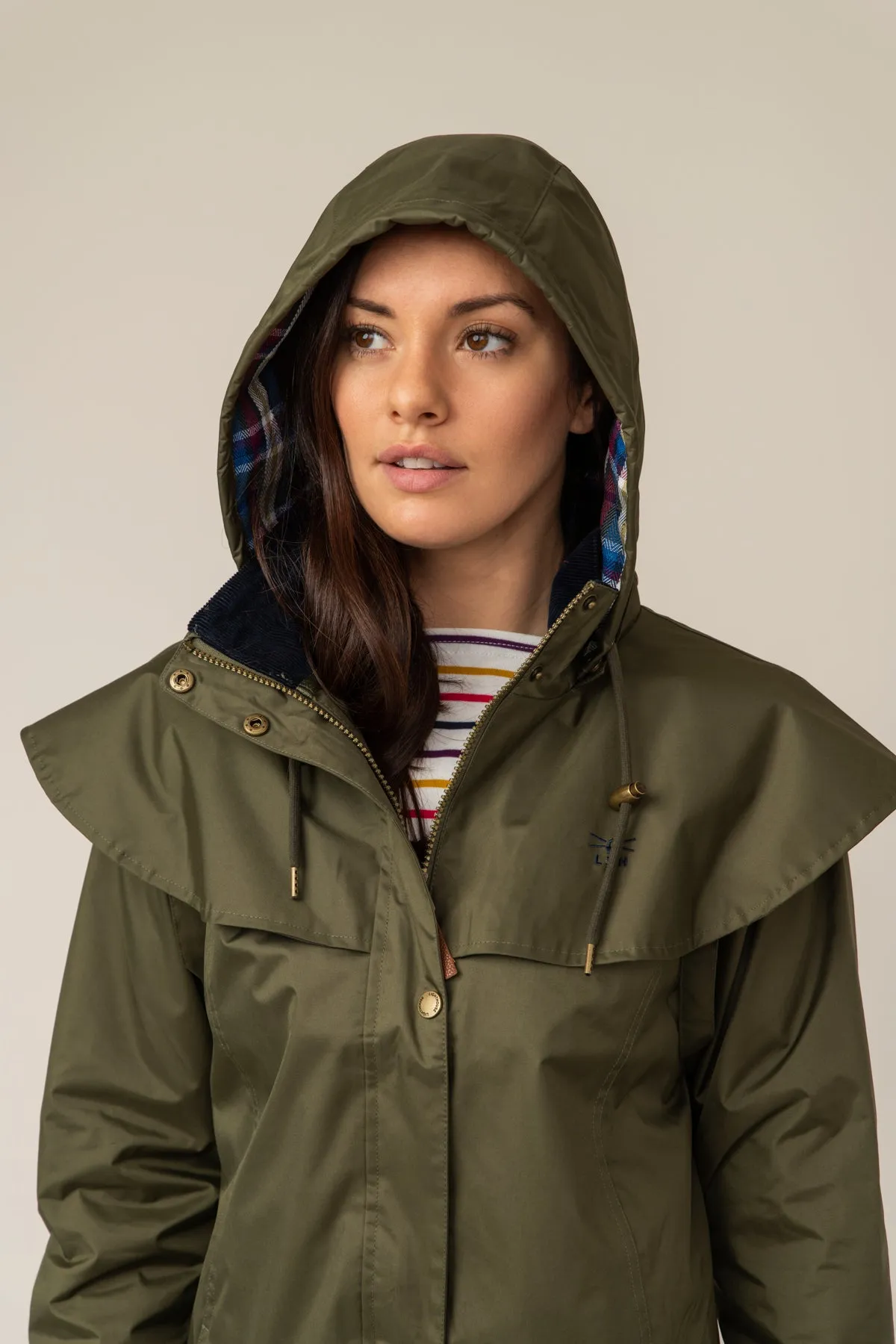 Lighthouse Outrider Waterproof Raincoat Three Quarter Length Fern