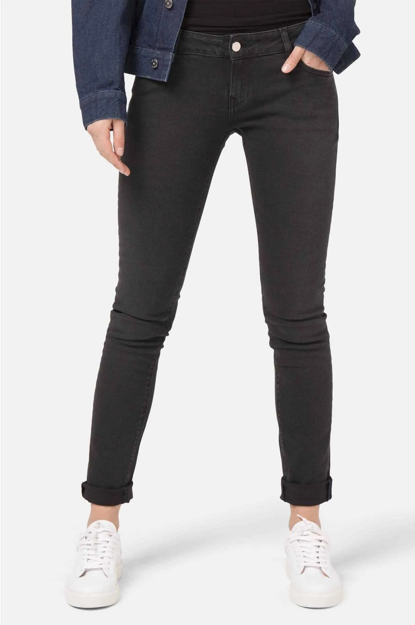 LILLY Womens skinny black jeans by MUD