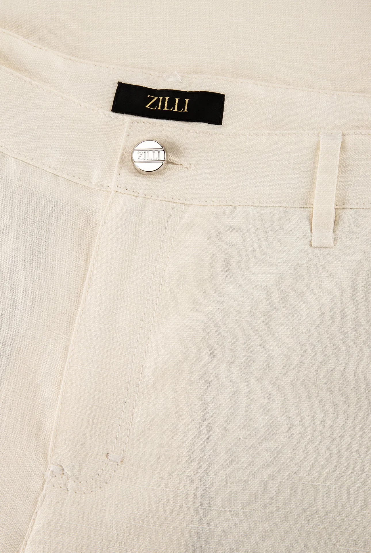 Linen and Silk Slim Fit Pants