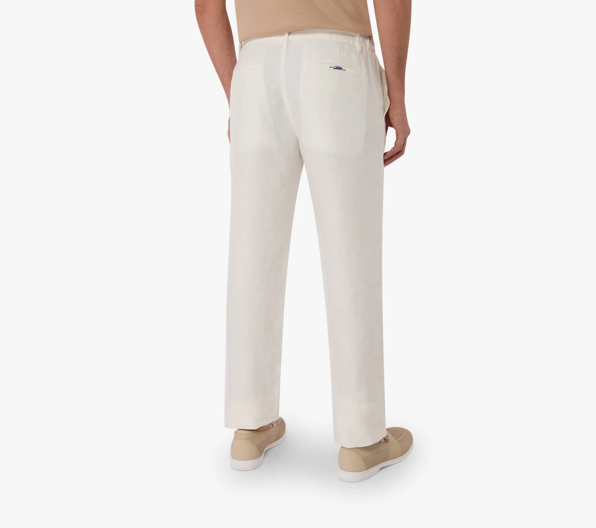 Linen and Silk Slim Fit Pants