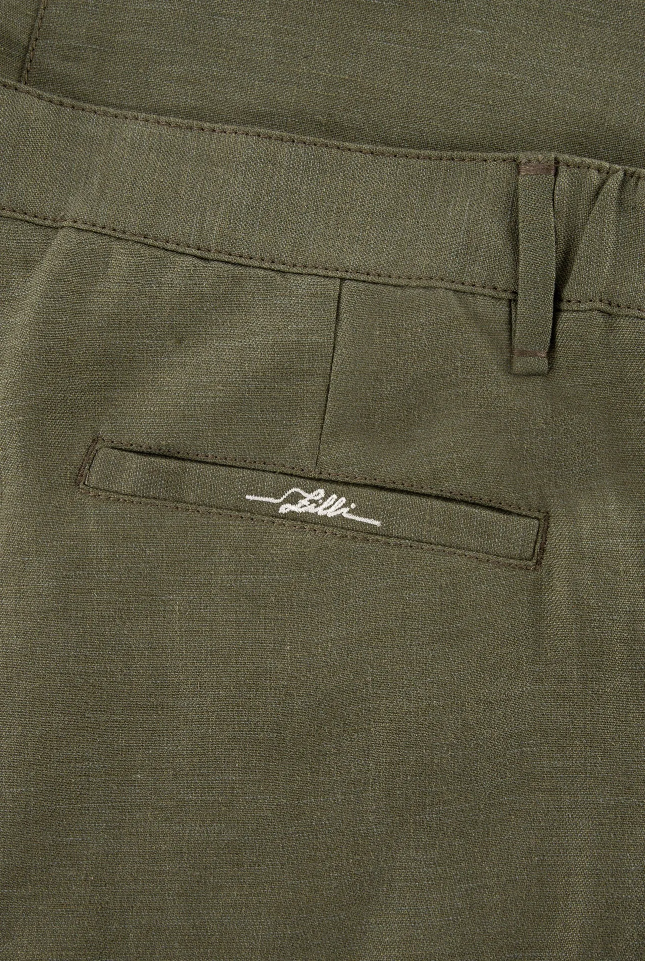 Linen and Silk Slim Fit Pants