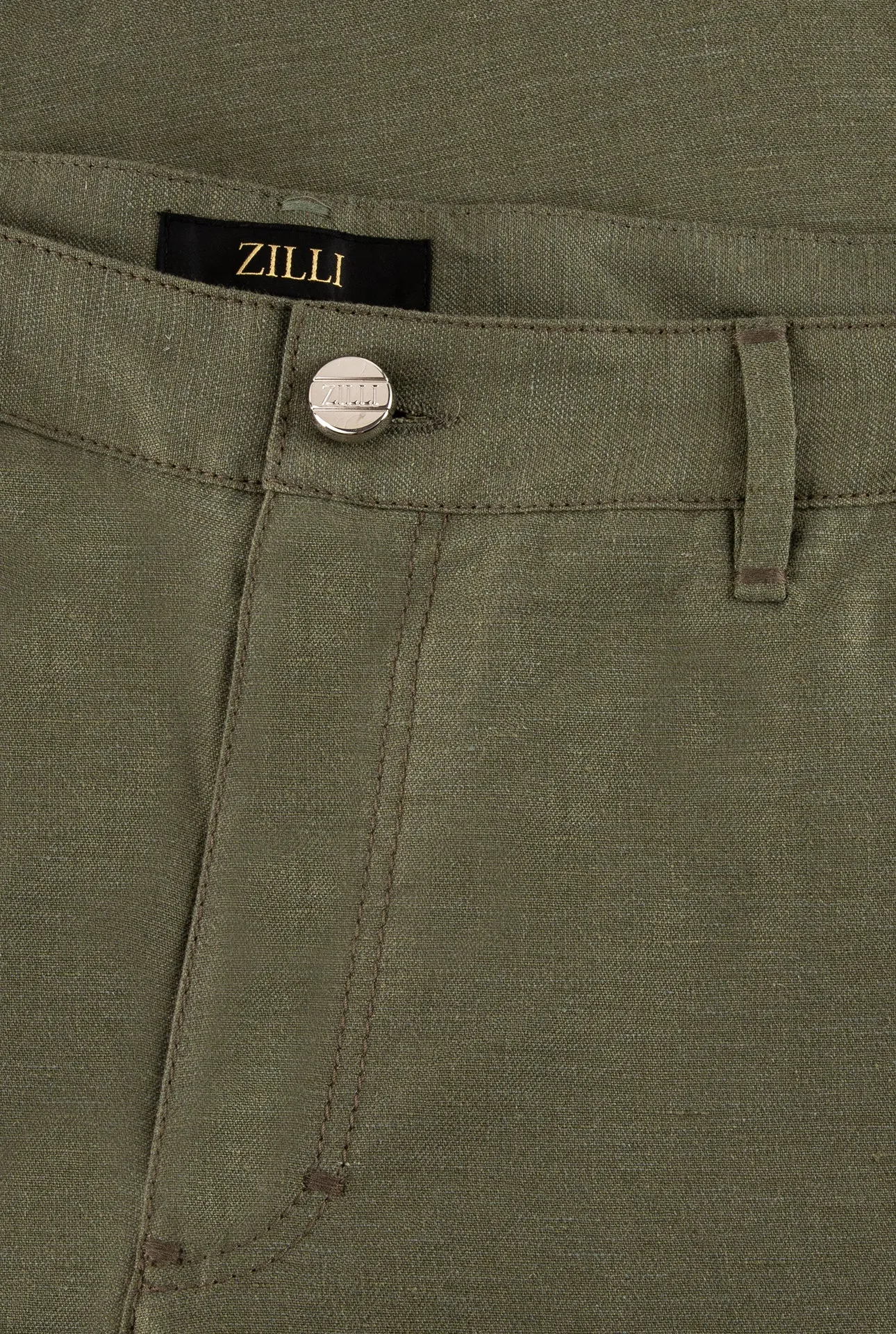 Linen and Silk Slim Fit Pants