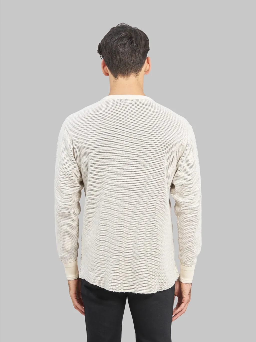 Loop & Weft Double Face Hex Honeycomb Crewneck Thermal Vintage Ivory