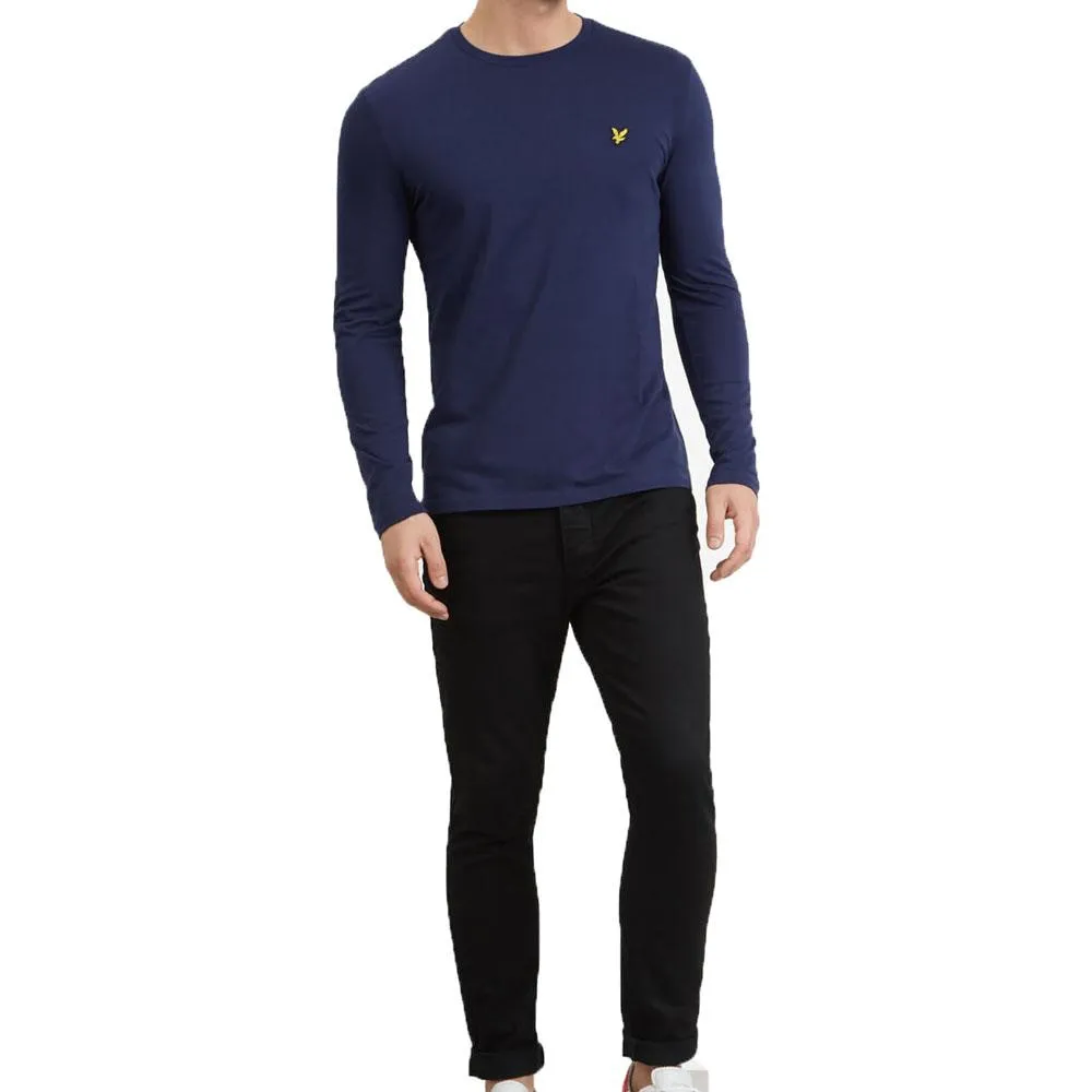 Lyle & Scott Long Sleeve Crew Neck T-Shirt - Navy