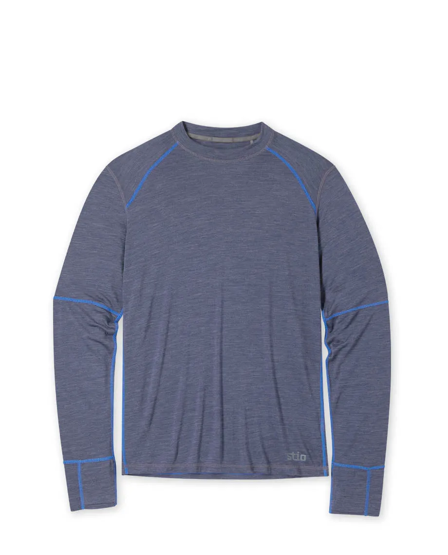 Mens Lightweight Crew Long Sleeve Shirt - PeakWool Fabric