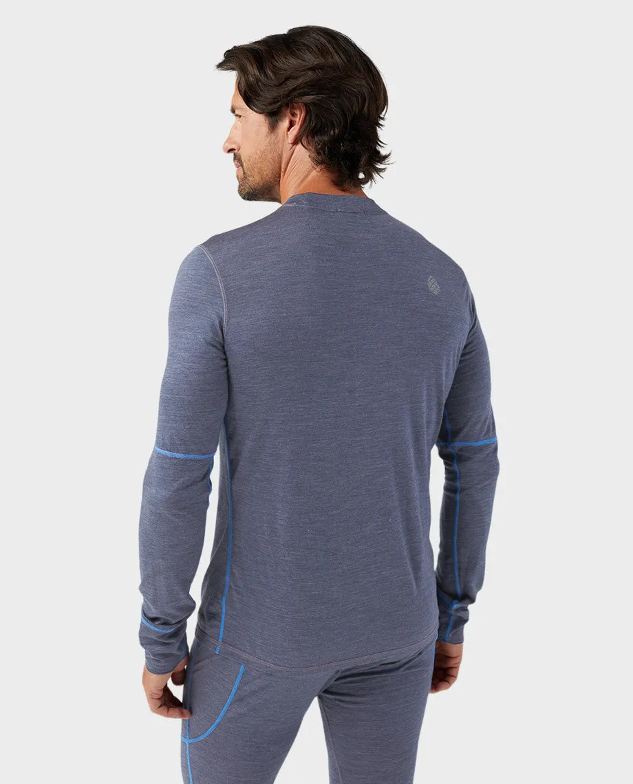 Mens Lightweight Crew Long Sleeve Shirt - PeakWool Fabric