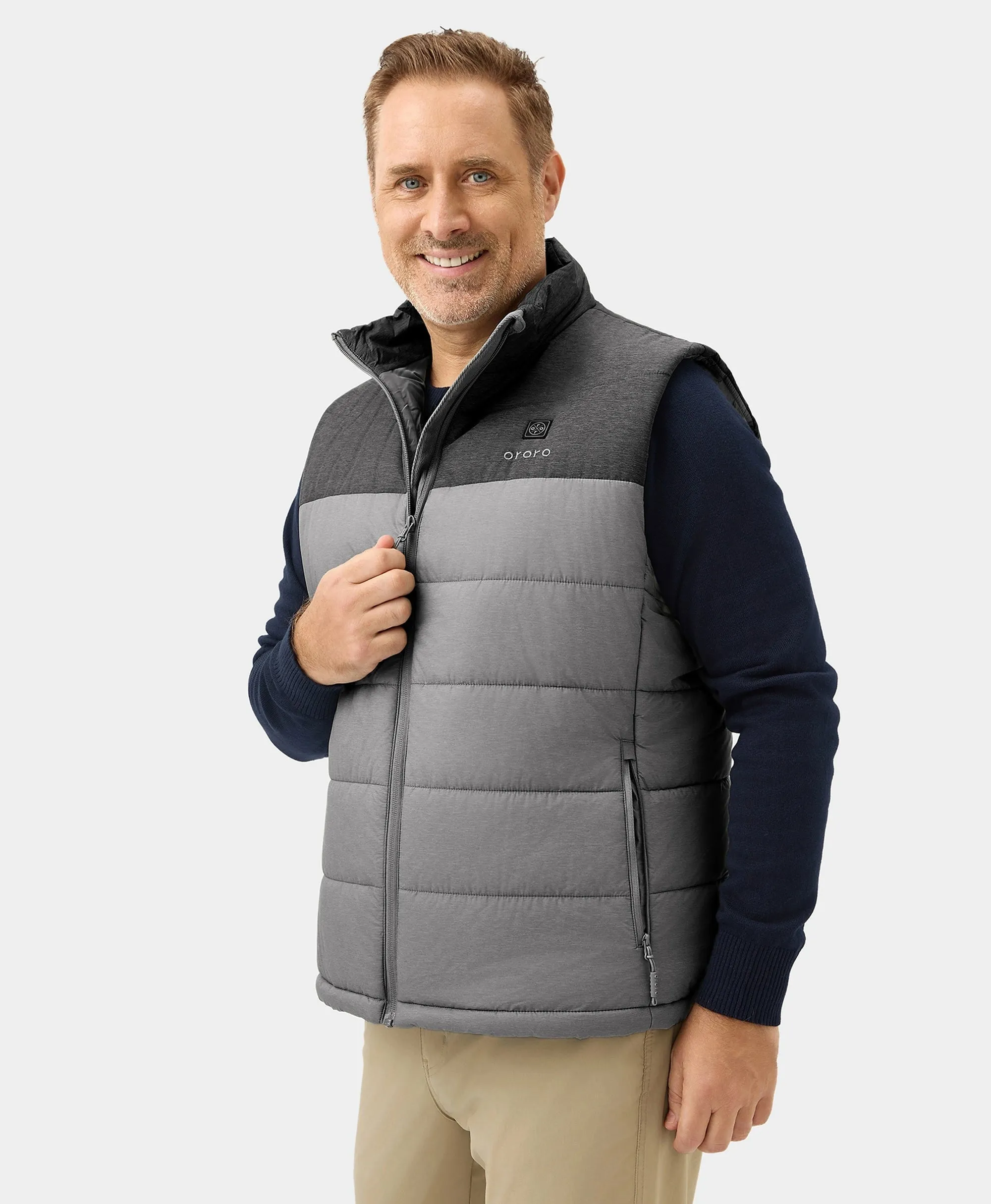 Men's Classic Heated Vest - Flecking Gray