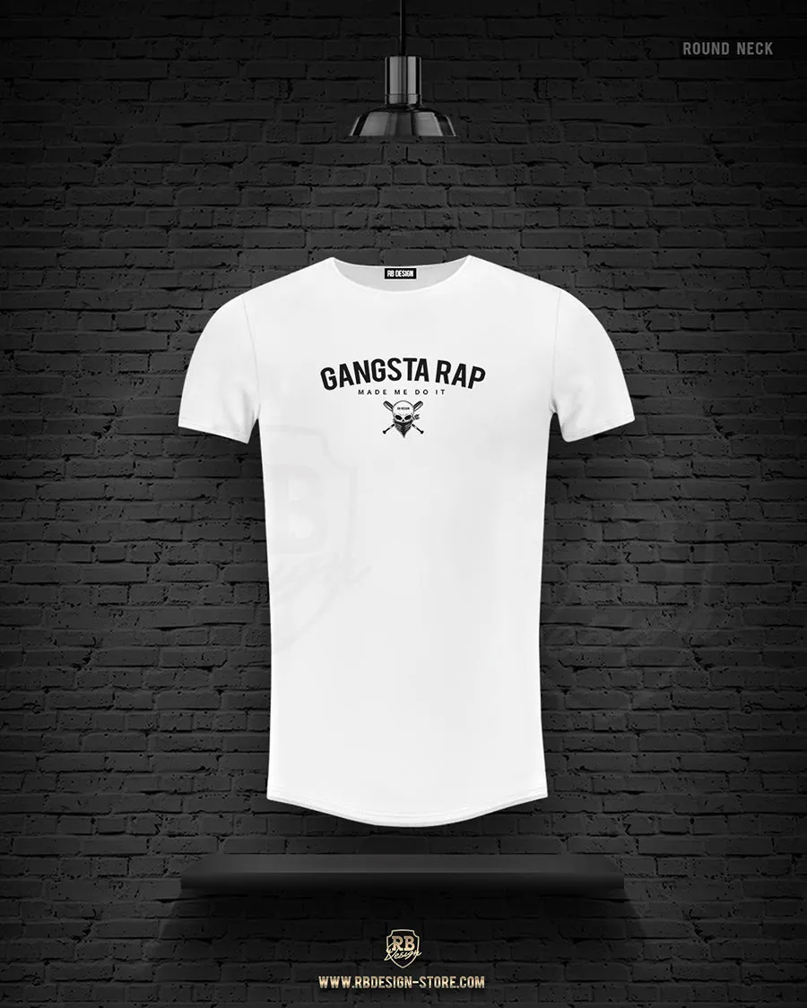 Men's  T-shirt "Gangsta Rap Made Me Do it" Long Fit MD929