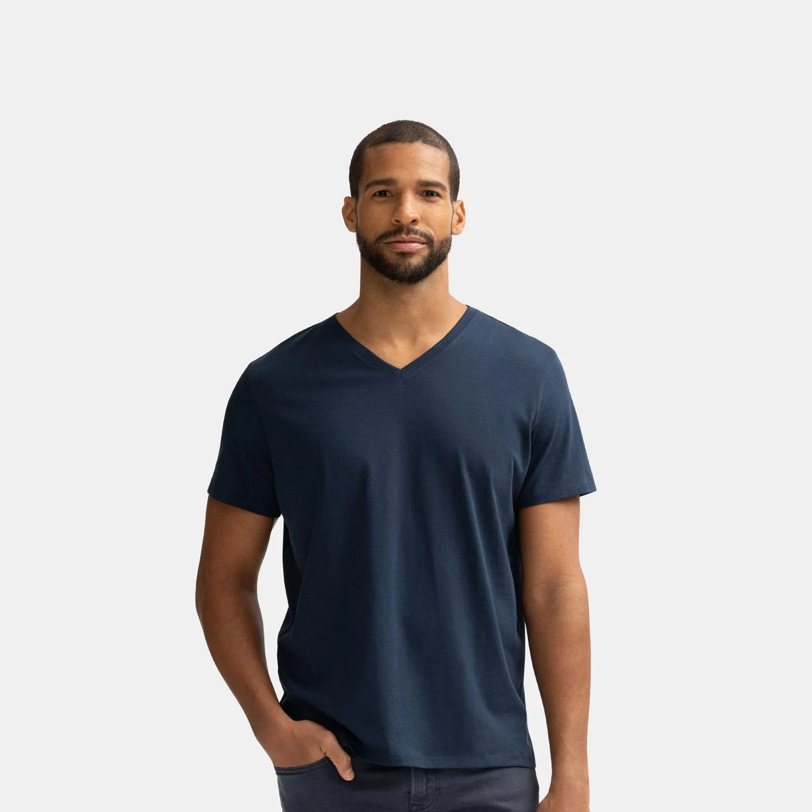 Men's V-Neck T-Shirt & No Show Sock 6-Pack