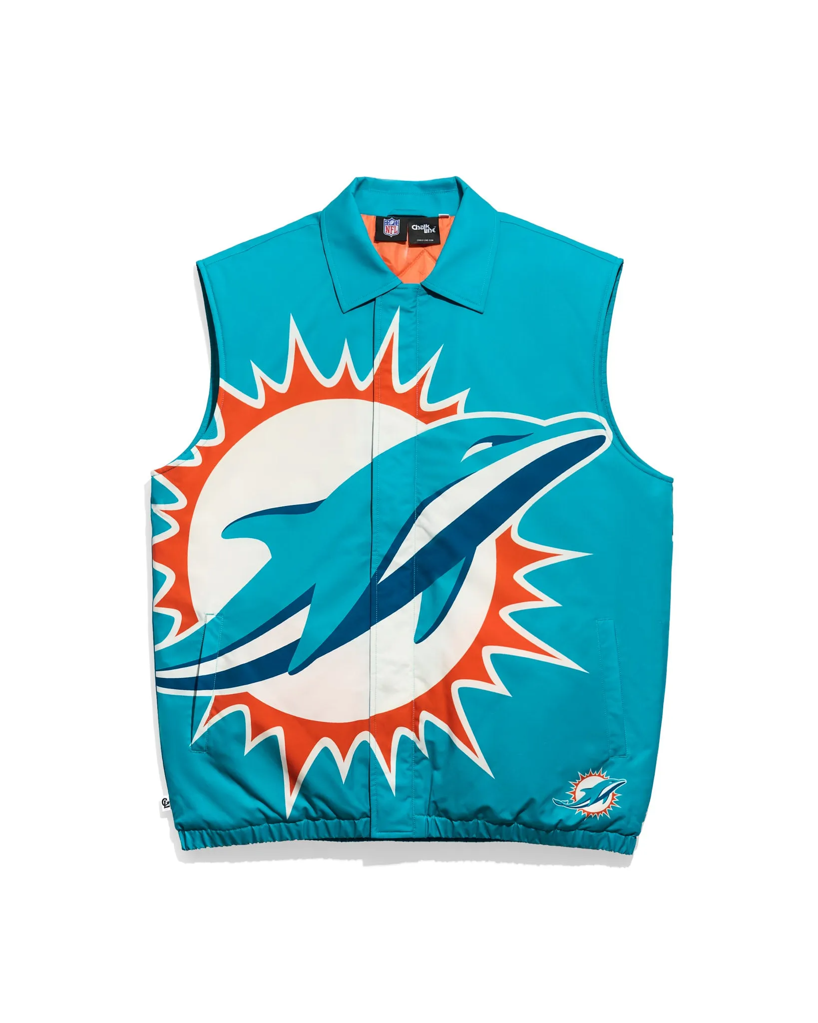 Miami Dolphins Big Logo Quilted Puffer Vest