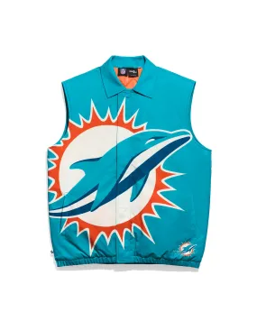 Miami Dolphins Big Logo Quilted Puffer Vest