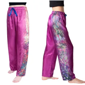 Monet Garden-Satin Pajama Pants