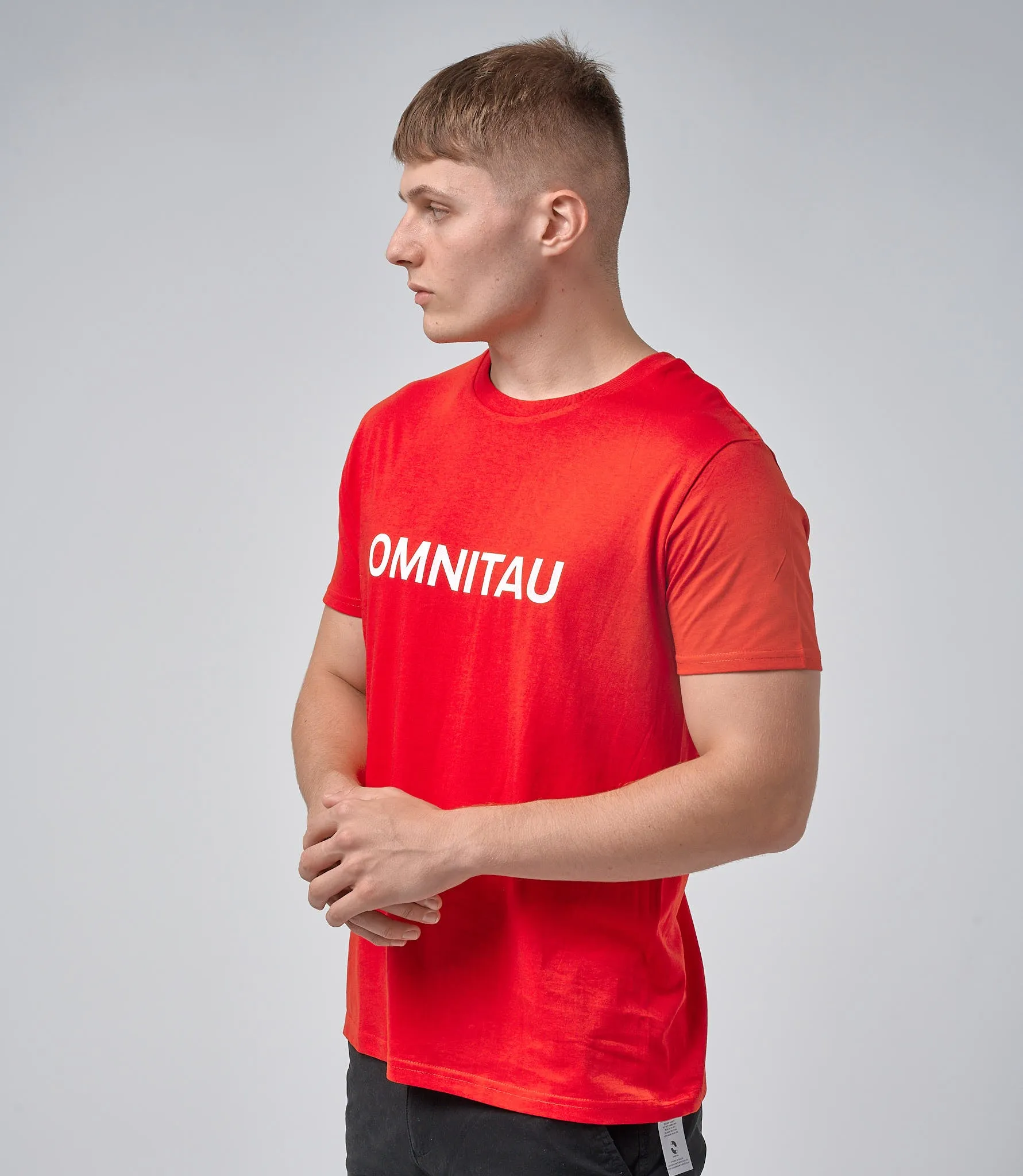 Omnitau Men's OmniX Organic Cotton Omni Crew Neck T-Shirt - Red