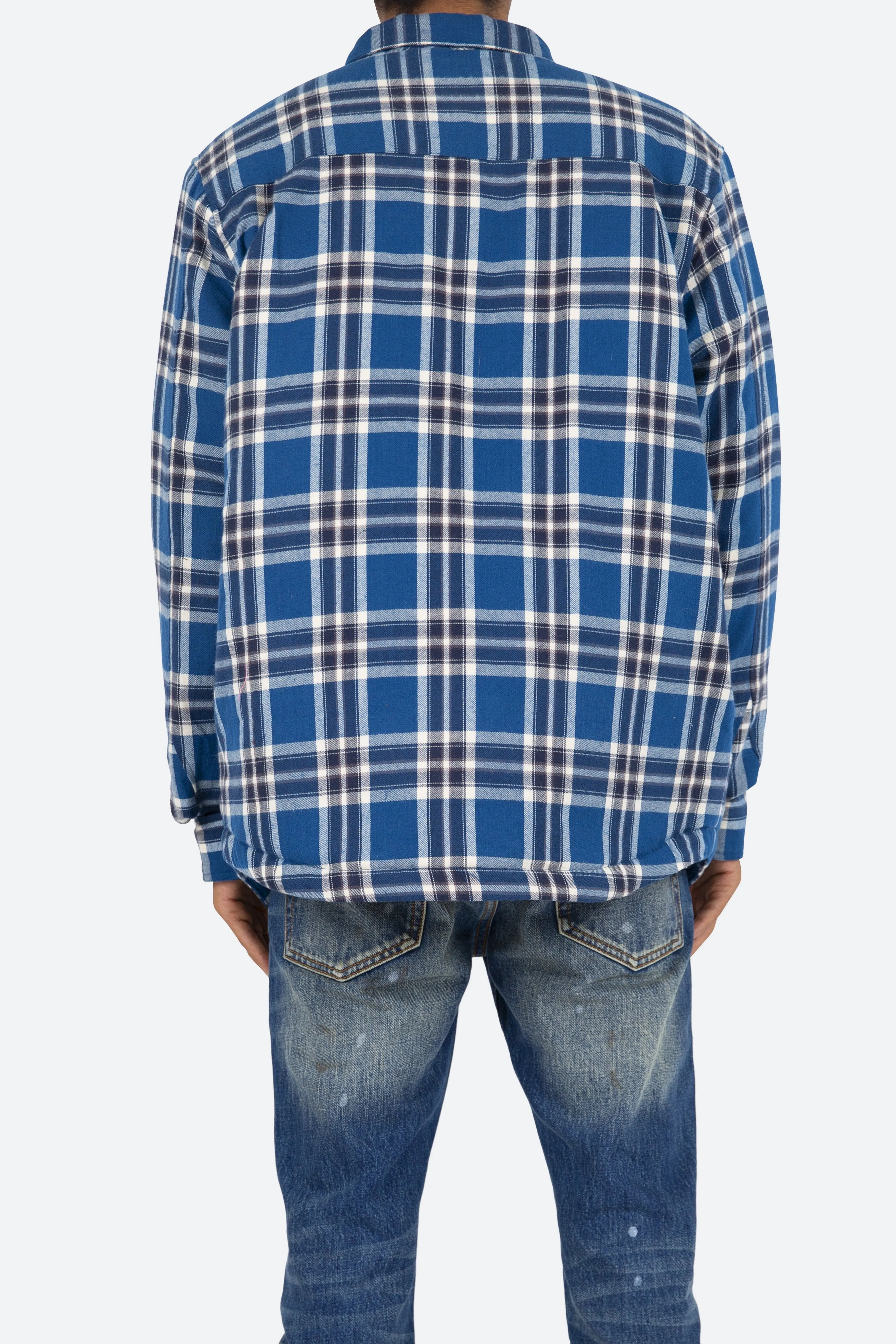 Plaid Work Jacket - Blue/White