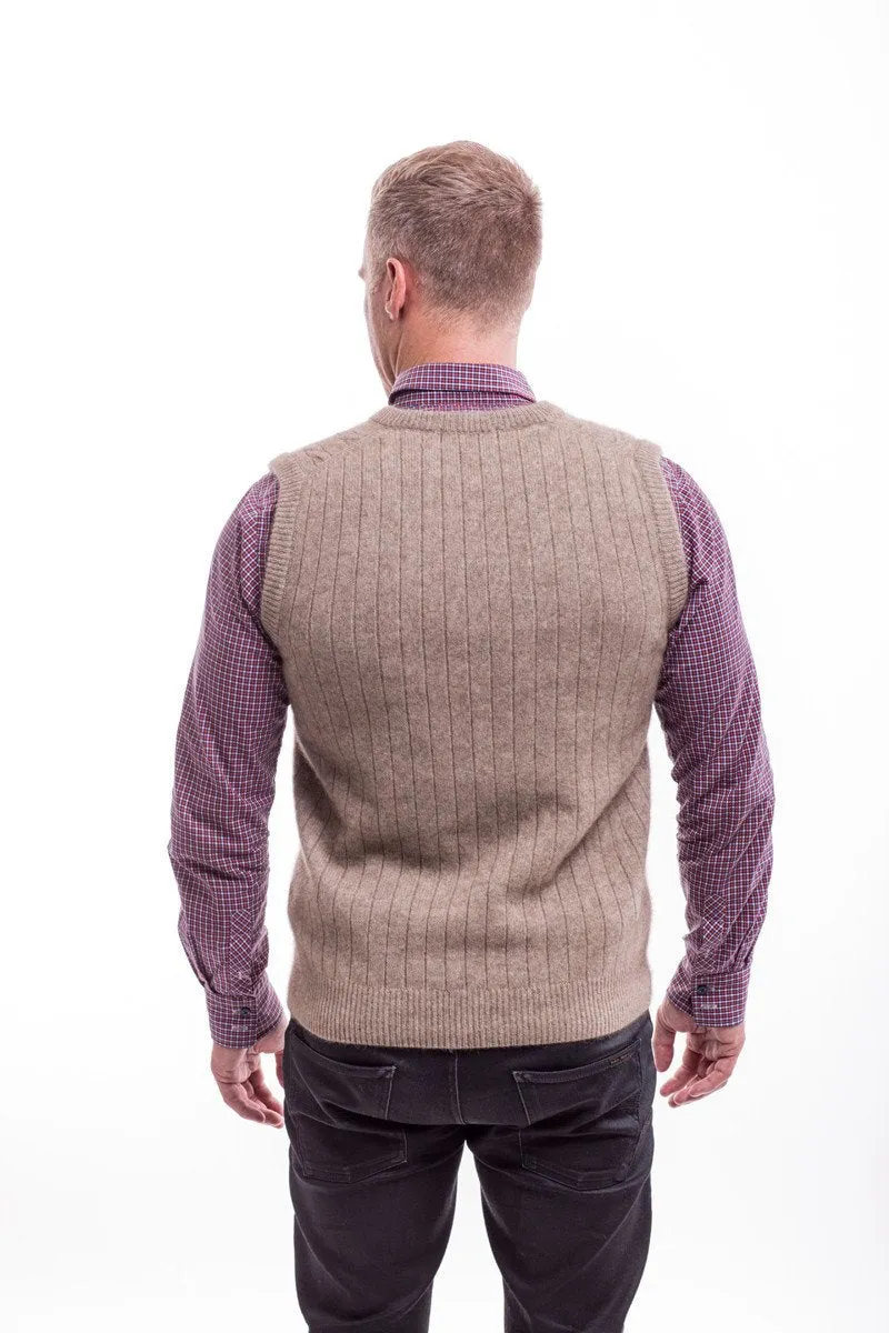 Possum Merino Cable Vest