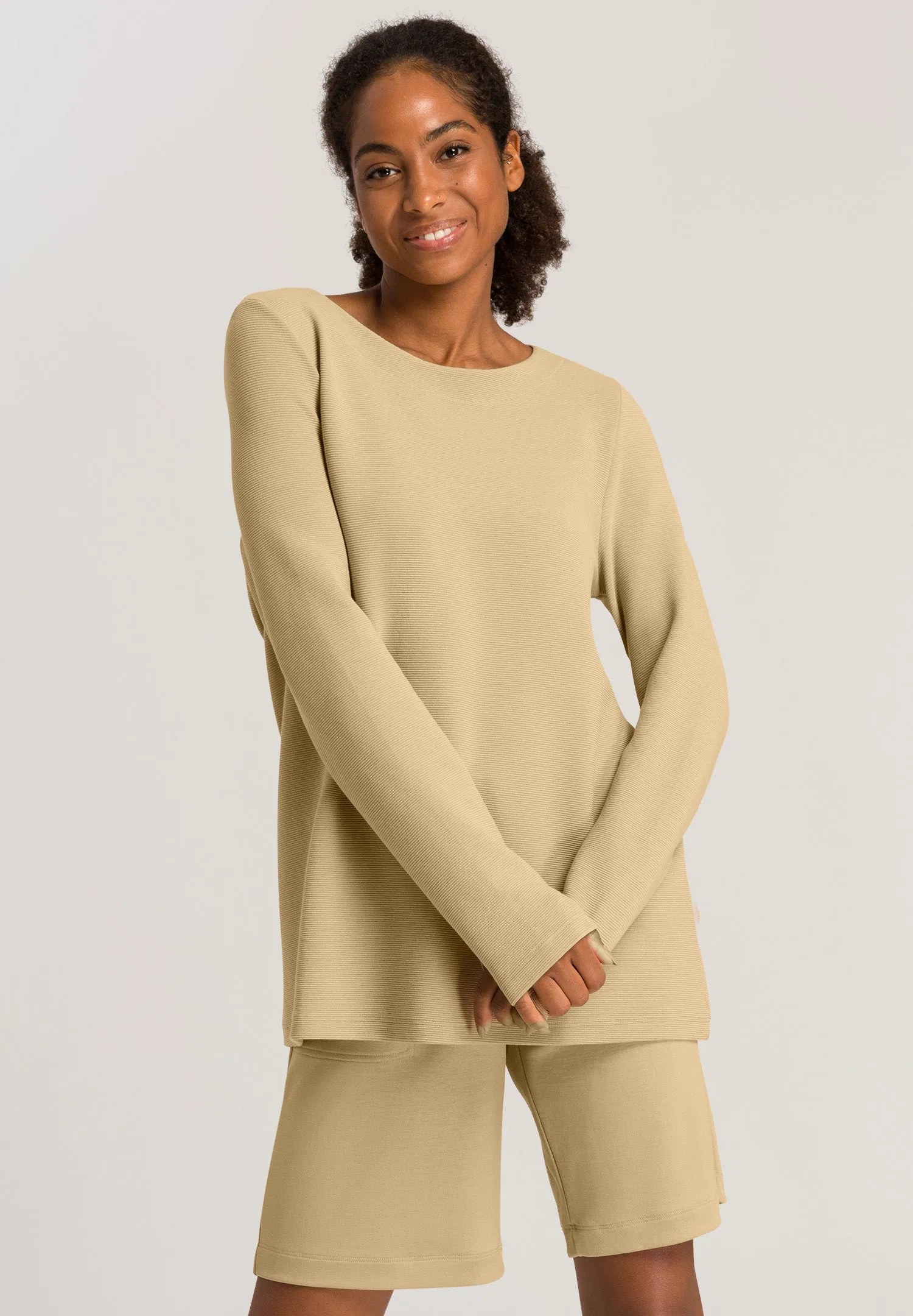 Pure Comfort Ribbed Knit Top | Clay 78654-2849