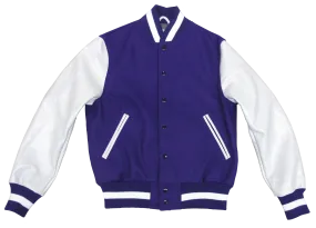 Purple/White Vintage Contemporary Fit Varsity Jacket