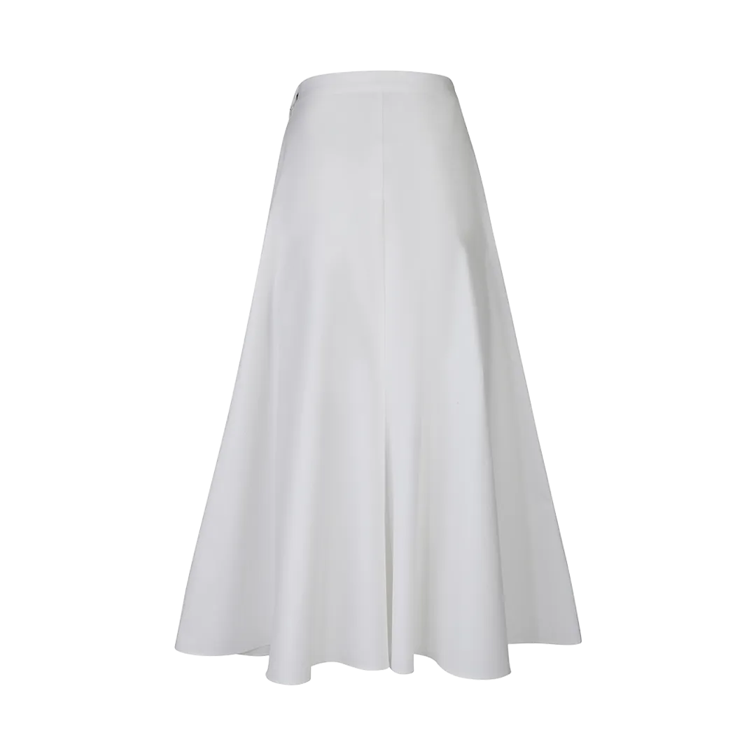 Quartered A-Line Midi Skirt