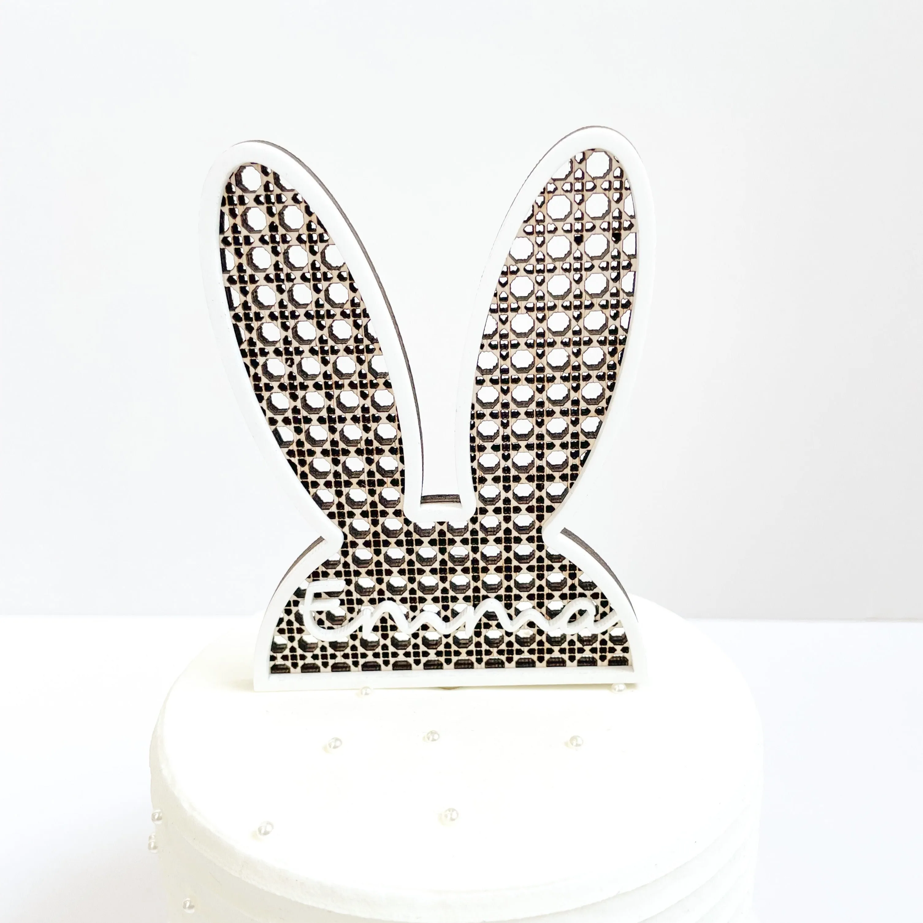 Rattan Bunny Cake Topper