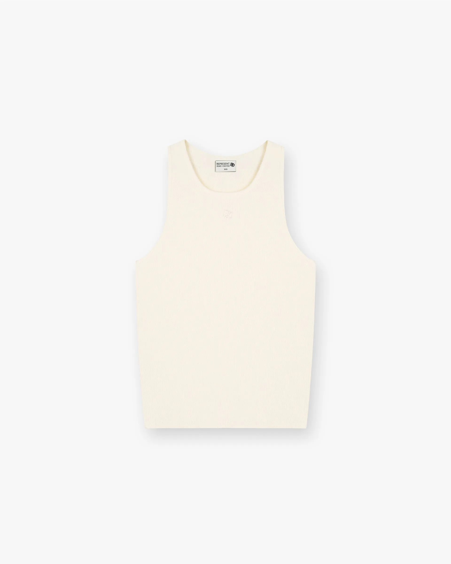 Represent X Duke   Dexter Ribbed Vest - Ecru