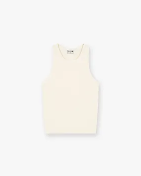 Represent X Duke   Dexter Ribbed Vest - Ecru