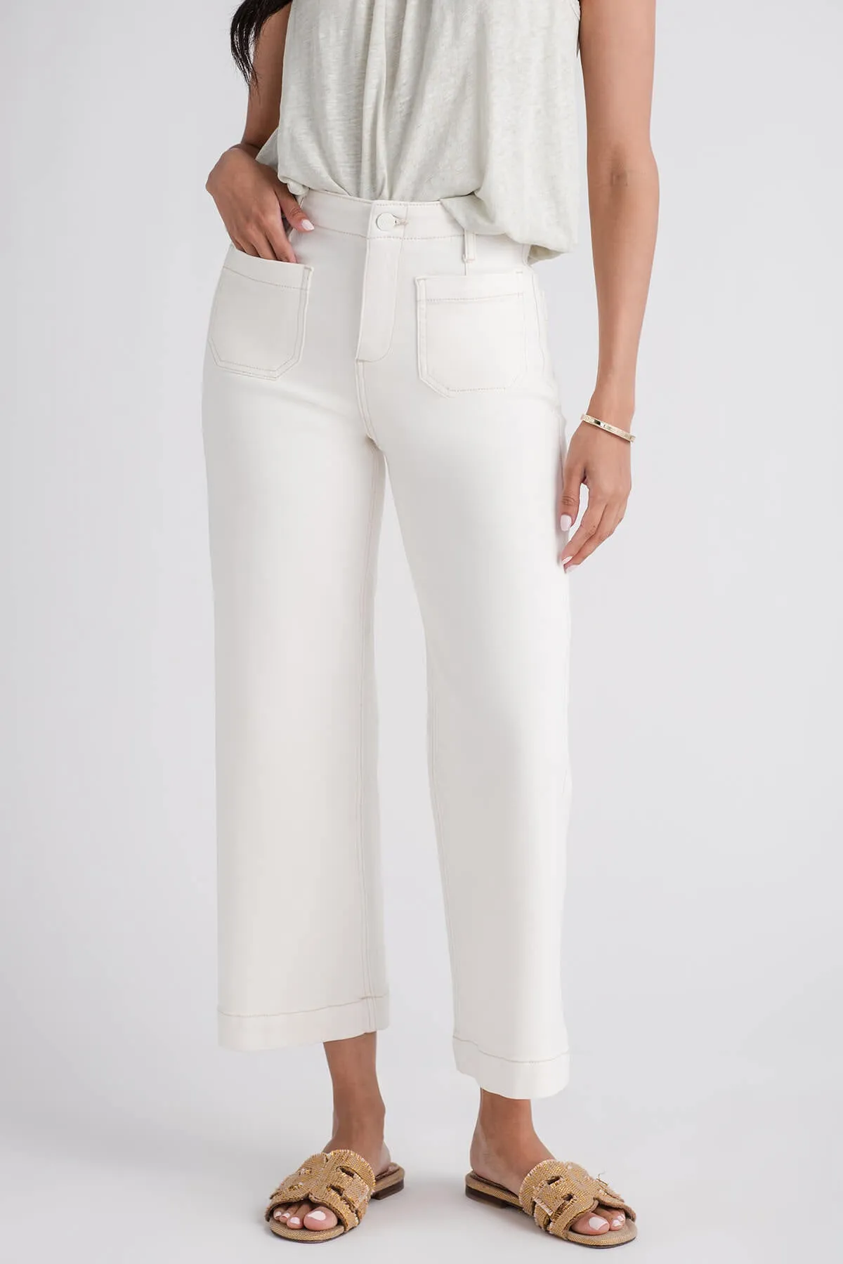 Risen Amelia Cropped Patch Pocket Jeans